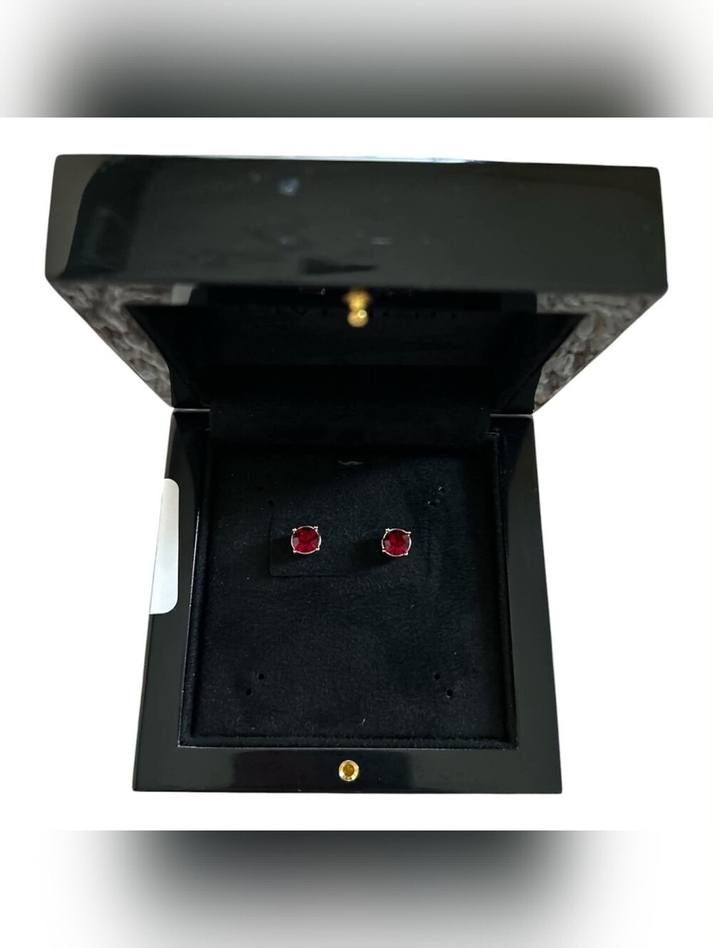 Givenchy Red Gemstone Stud Earrings